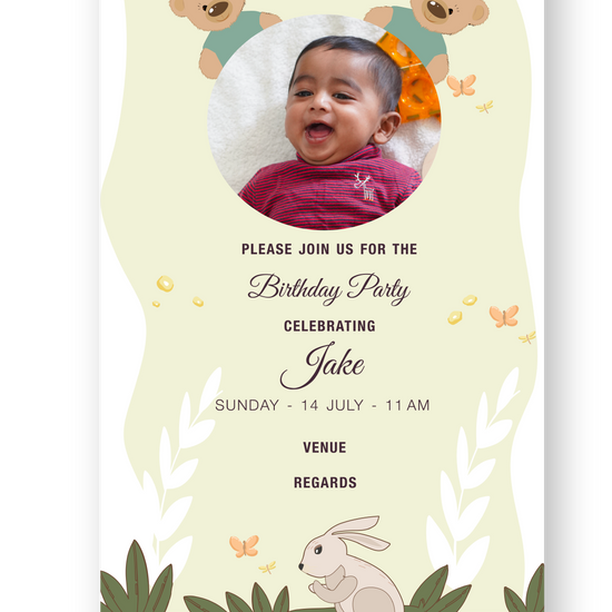 birthday themed invite