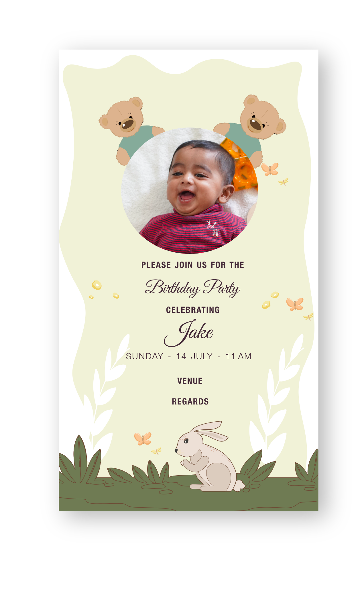 birthday themed invite