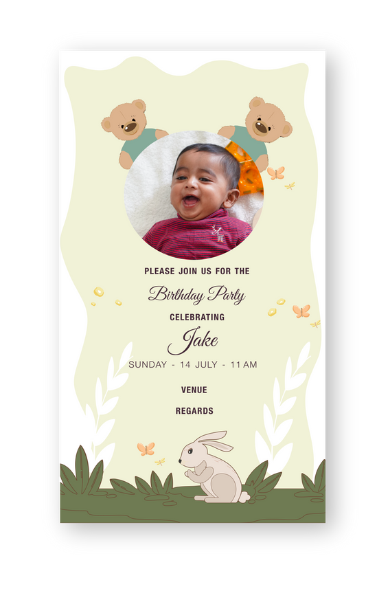 birthday themed invite